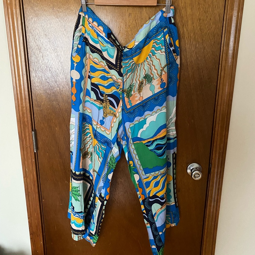 Anthropologie Printed Wide Leg Pants
